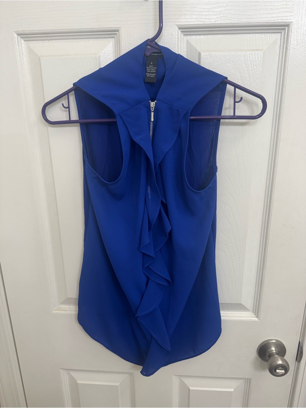 Women's Blue Sleeveless Blouse Size S International Concepts